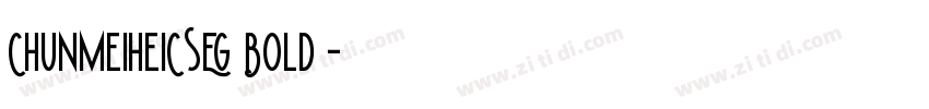 ChunmeiheiCSEG Bold 字体转换